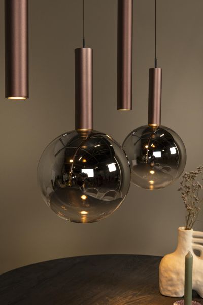 Lucide JASMINE - Pendant light - LED Dim. - CCT - 7x4W 2200K/3300K - Suitable for double-height spaces and high ceiling - Copper - Premium